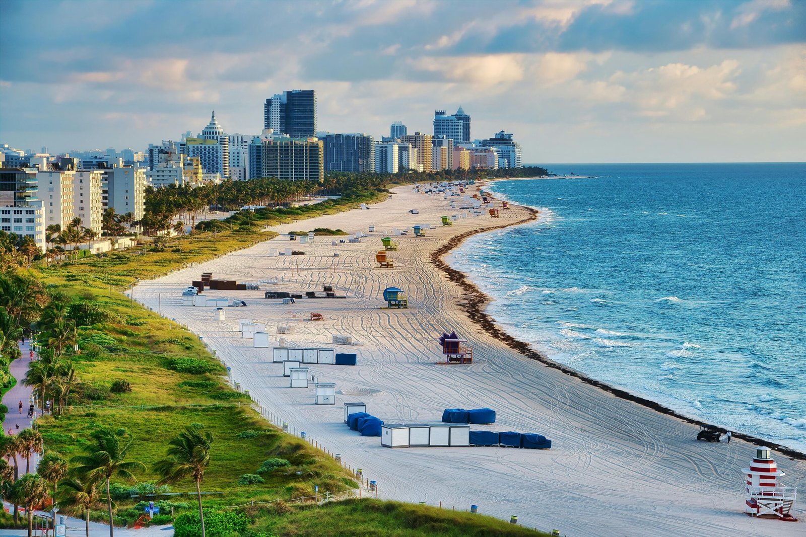 Why Moving to Florida is the Best Decision You Can Make Aerial photo of Miami Beach with skyline and ocean, showcasing a vibrant summer cityscape.